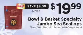 ShopRite Specialty jumbo sea scallops offer