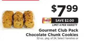 ShopRite Gourmet club pack chocolate chunk cookies offer