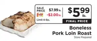ShopRite Boneless pork loin roast offer