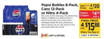 ShopRite Bottles 8-pack, cans 12-pack or nitro 4-pack offer