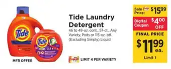 ShopRite Laundry detergent offer