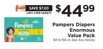 ShopRite Diapers enormous value pack offer
