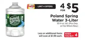 ShopRite Water 3-liter offer