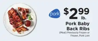 ShopRite Pork baby back ribs offer