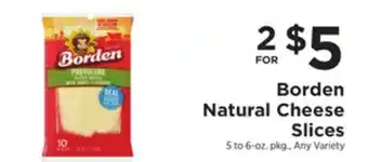 ShopRite Natural cheese slices offer
