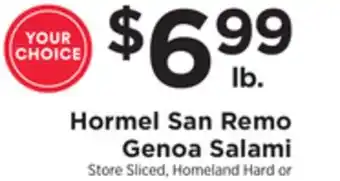 ShopRite San remo genoa salami offer