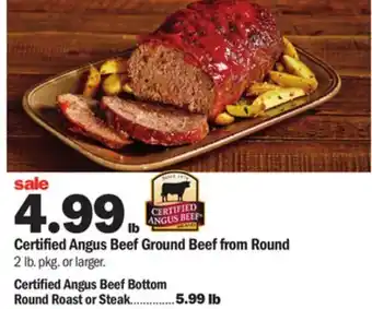 Meijer Certified angus beef ground beef from round offer