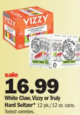 Meijer White claw, vizzy or truly hard seltzer offer