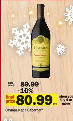 Meijer Caymus napa cabernet offer