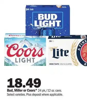 Meijer Bud, miller or coors offer