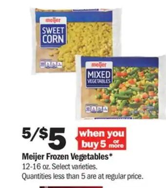 Meijer Meijer frozen vegetables offer