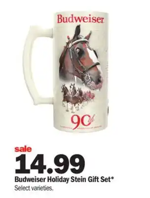 Meijer Budweiser holiday stein gift set offer