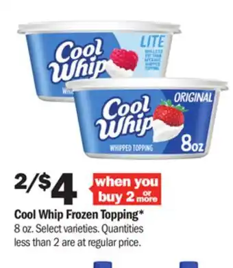 Meijer Cool whip frozen topping offer