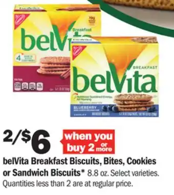 Meijer Belvita breakfast biscuits, bites, cookies or sandwich biscuits offer