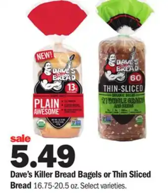 Meijer Dave's killer bread bagels or thin sliced bread offer