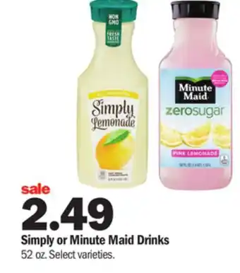 Meijer Simply or minute maid drinks offer
