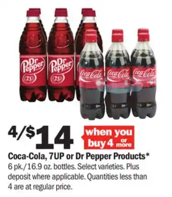 Meijer Coca-cola, 7up or dr pepper products offer