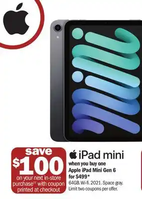 Meijer Apple ipad mini gen 6 offer