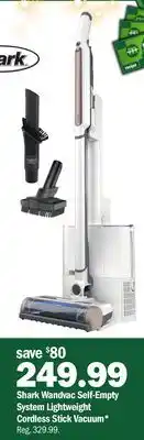 Meijer Shark wandvac self-empty system lightweight cordless stick vacuum offer