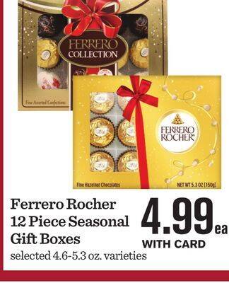 Mariano's Ferrero rocher 12 piece seasonal gift boxes offer