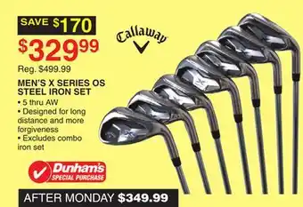 Dunham's Sports Callaway men's x series os steel iron set offer