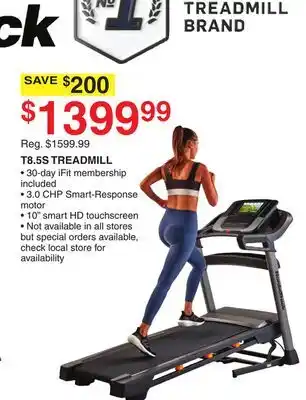 Dunham's Sports Nordictrack t8.5s treadmill offer