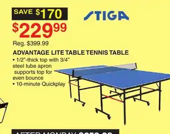 Dunham's Sports Advantage lite table tennis table offer