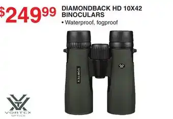 Dunham's Sports Diamondback hd 10x42 binoculars offer