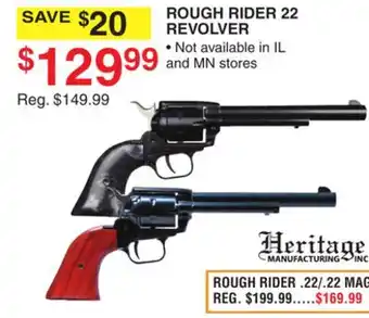 Dunham's Sports Heritage rough rider 22 revolver offer