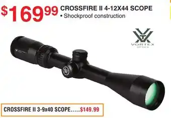 Dunham's Sports Vortex crossfire ii 4-12x44 scope offer