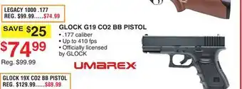 Dunham's Sports Glock 19x co2 bb pistol offer
