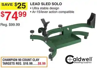 Dunham's Sports Caldwell lead sled solo offer