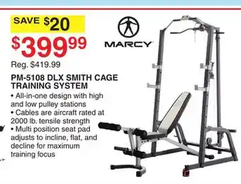 Dunham's Sports Marcy dlx smith cage training system offer