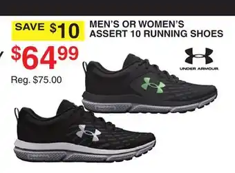 Dunham's Sports Under armour men's or women's assert 10 running shoes offer