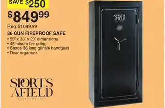 Dunham's Sports Sports afield 36 gun fireproof safe offer