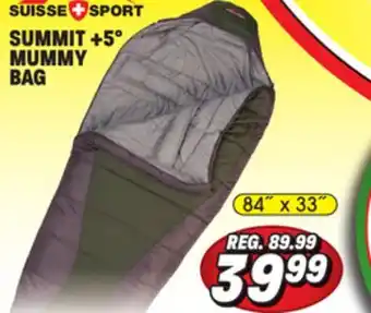 Big 5 Suisse sport summit +5° mummy bag offer