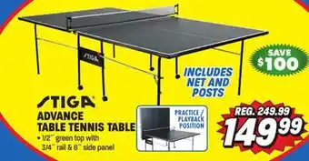Big 5 Stiga advance indoor table tennis table offer