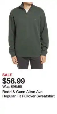 Nordstrom Rodd & gunn alton ave regular fit pullover sweatshirt offer