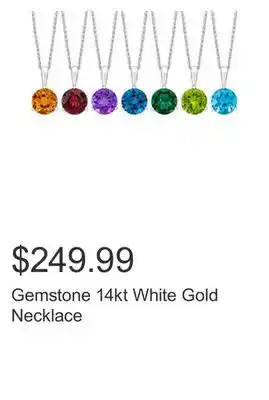 Costco Gemstone 14kt white gold necklace offer