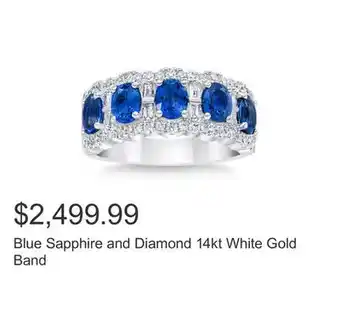 Costco Blue sapphire and diamond 14kt white gold band offer