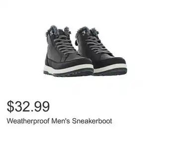 Costco Weatherproof men's sneakerboot offer