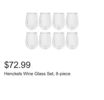 Costco Henckels wine glass set, 8-piece offer