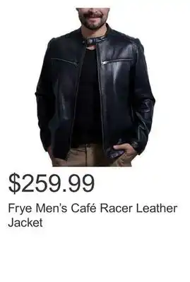 Costco Frye men's café racer leather jacket offer