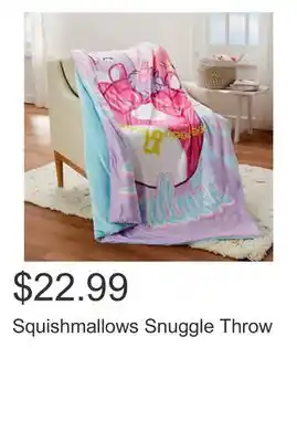Costco Squishmallows snuggle throw offer