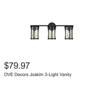 Costco Ove decors joakim 3-light vanity offer