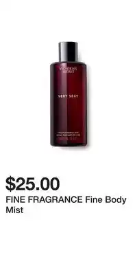Victoria's Secret Fine fragrance fine body mist offer