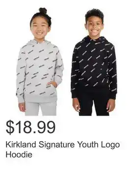 Costco Kirkland signature youth logo hoodie offer