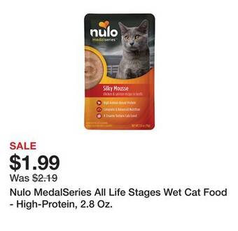Petsmart Nulo medalseries all life stages wet cat food - high-protein, 2.8 oz offer