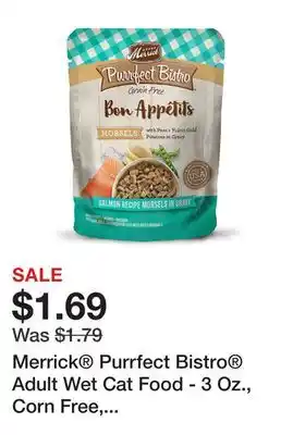 Petsmart Merrick purrfect bistro adult wet cat food - 3 oz., corn free, grain free offer