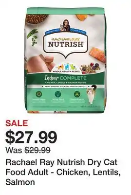 Petsmart Rachael ray nutrish dry cat food adult - chicken, lentils, salmon offer